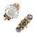 A selection of four gem-set rings.