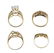 A selection of four gem-set rings. - 2