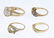 A selection of four gem-set rings. - 3