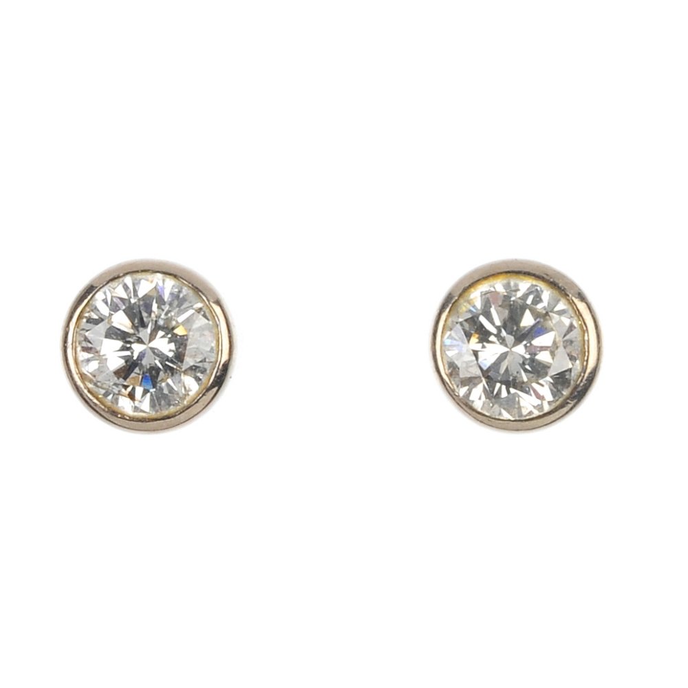 single stone diamond studs price
