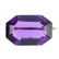 An Art Deco platinum amethyst single-stone brooch.
