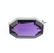 An Art Deco platinum amethyst single-stone brooch. - 2