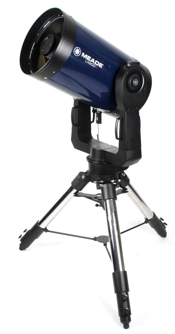 A Meade LX200R Celestial 14" advanced Ritchey-Chretien : A Meade LX200R Celestial 14" advanced Ritchey-Chretien telescope with GPS and Autostar II hand held controller, adjustable tripod stand, and additional accessories.