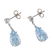 A pair of aquamarine and diamond ear pendants. - 2