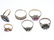 A selection of silver and gold, gem and paste set - 4