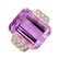An 18ct gold kunzite and diamond ring.