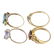 A selection of four gem-set dress rings. - 3