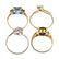 A selection of four gem-set dress rings. - 4