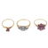 A selection of three gem-set rings. - 2