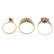 A selection of three gem-set rings. - 4