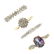 A selection of four diamond and gem-set rings.