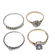 A selection of four diamond and gem-set rings. - 2