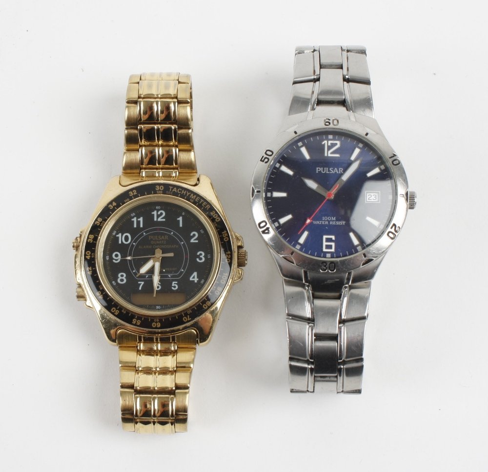 A bag of various watches to include examples by Pulsar.: A bag of various watches to include examples by Pulsar. Offered for repair purposes only. Approximately 130.