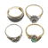 A selection of four 9ct gold diamond and gem-set rings. - 2