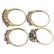 A selection of four 9ct gold diamond and gem-set rings. - 3