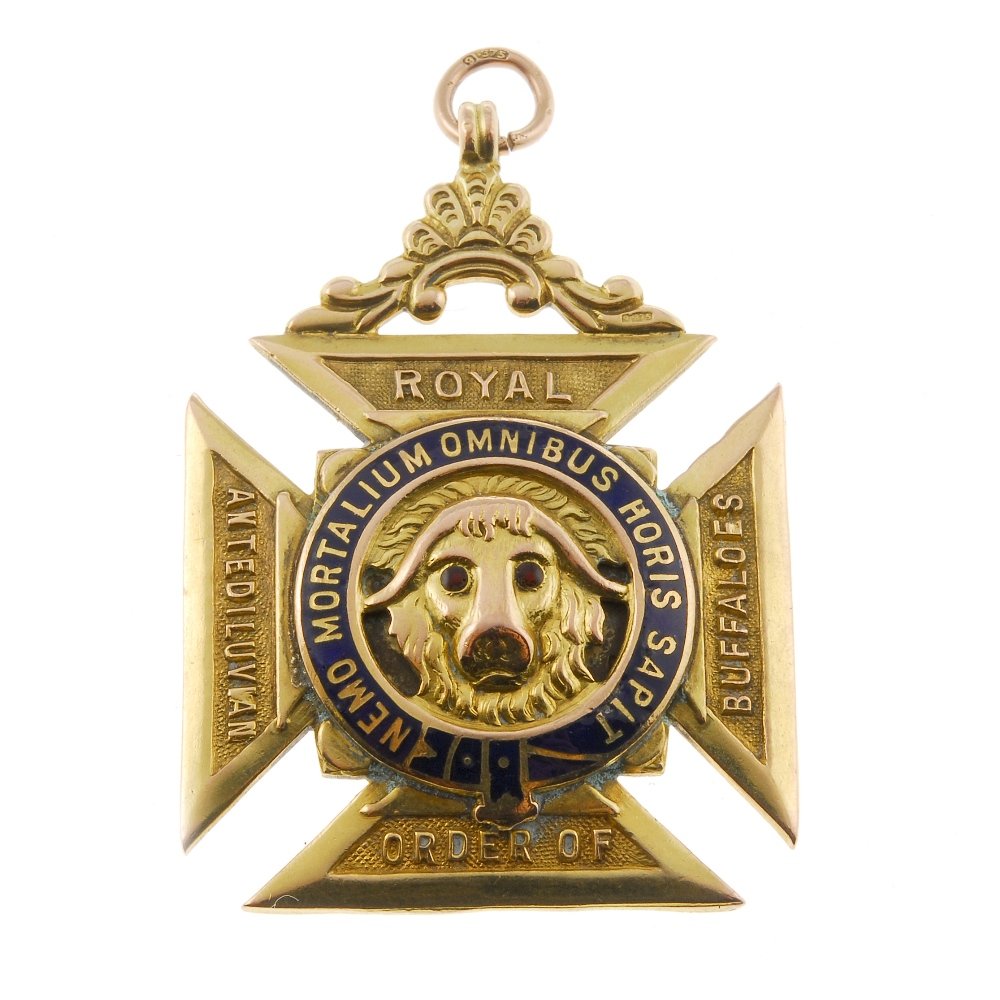 RAOB, gold medal awarded 1965 to GTC Hall.: RAOB, gold medal awarded 1965 to GTC Hall, Harmony Lodge No.9178, 9ct., 22g. Very fine.