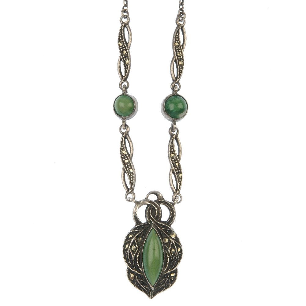 A selection of marcasite jewellery.: A selection of marcasite jewellery. To include nineteen rings, five brooches and a pair of earrings, together with five single earrings and two further items. Most with marks indicating silver. Total 