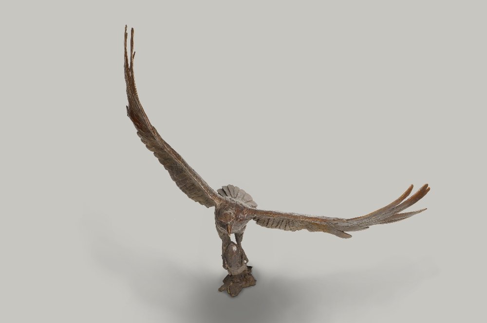 ARR. Mark Rudolf Coreth, (b.1958): ARR. Mark Rudolf Coreth, (b.1958)A monumental cast bronze figure of an eagle modelled with wings outstretched, from an edition of only six castings, signed "M Coreth 1/6", 58", (147.5cm) wingspan.