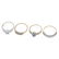 A selection of four gold diamond and gem-set rings. - 2