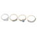 A selection of four gold diamond and gem-set rings. - 3