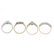 A selection of four gold diamond and gem-set rings. - 4