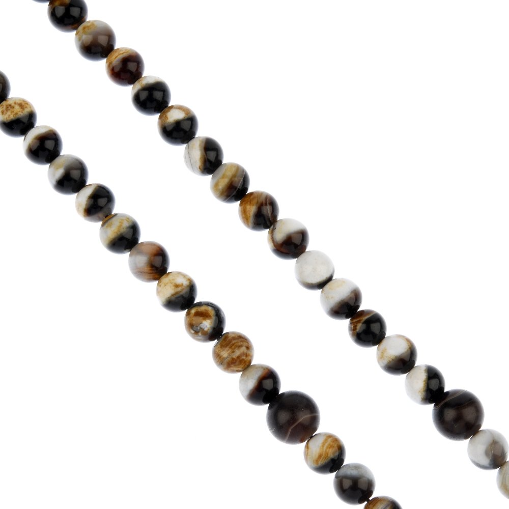 Two agate bead necklaces. (1 of 5)