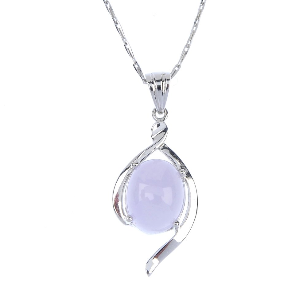 A jadeite pendant and ring set, together with a star (1 of 3)