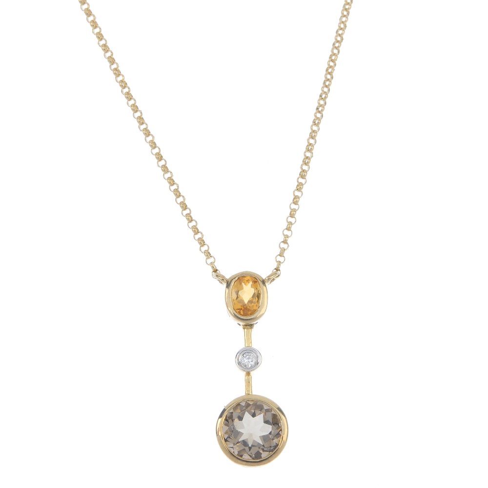 A selection of 9ct gold gem-set jewellery. (1 of 3)