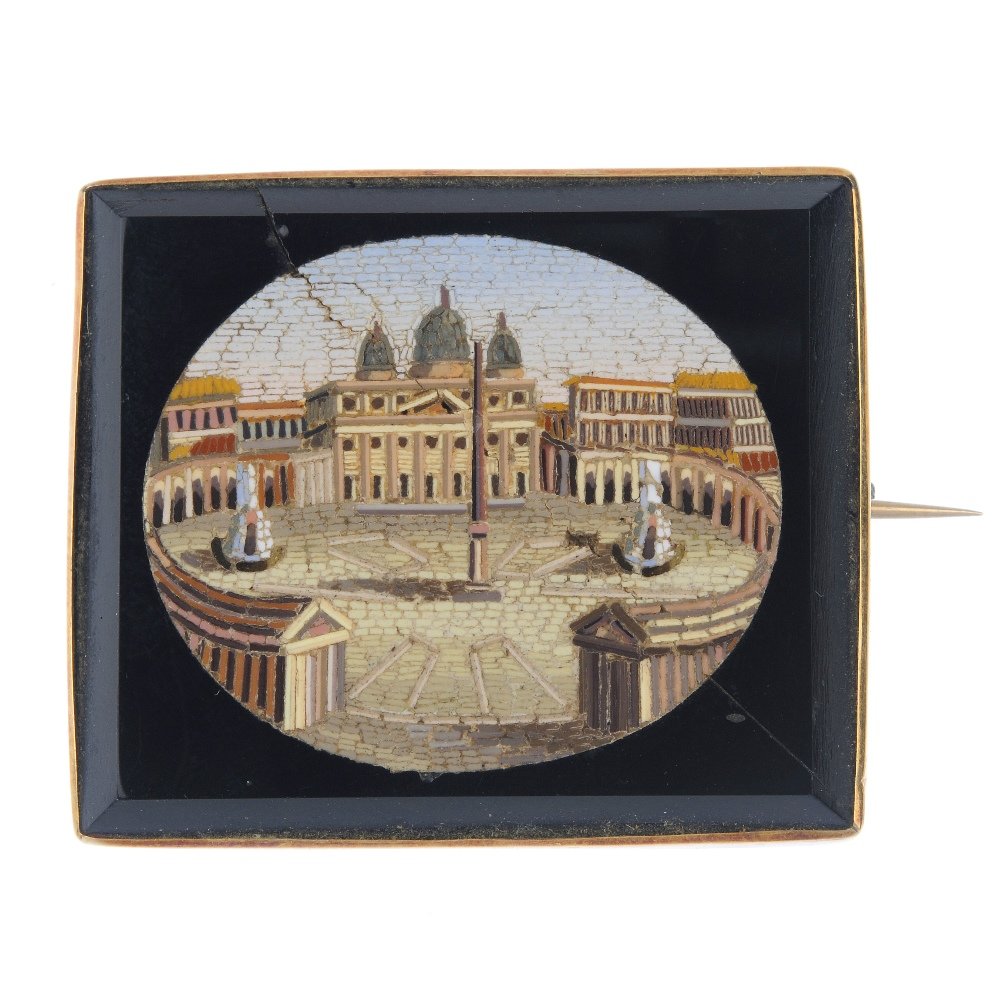 A late 19th century micro mosaic brooch. (1 of 2)