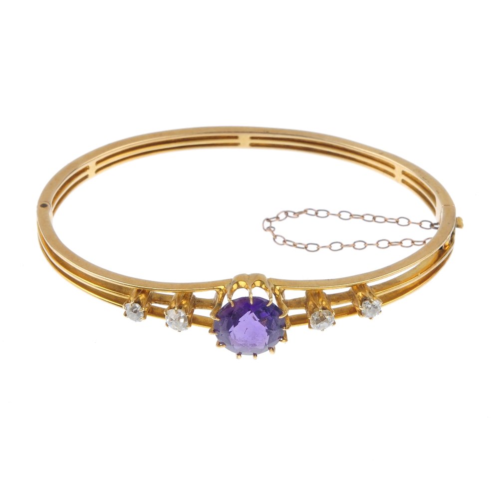 An early 20th century 14ct gold amethyst and diamond (1 of 3)