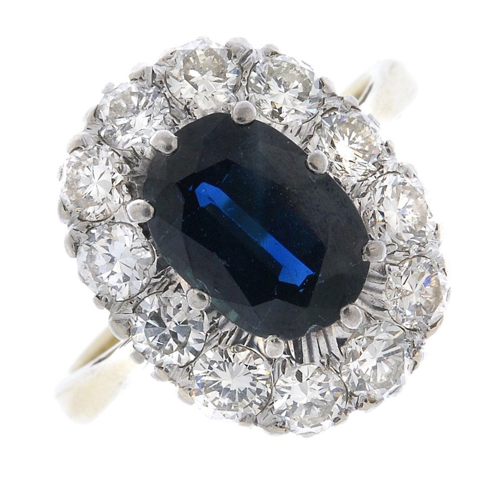 A mid 20th century 18ct gold sapphire and diamond (1 of 4)