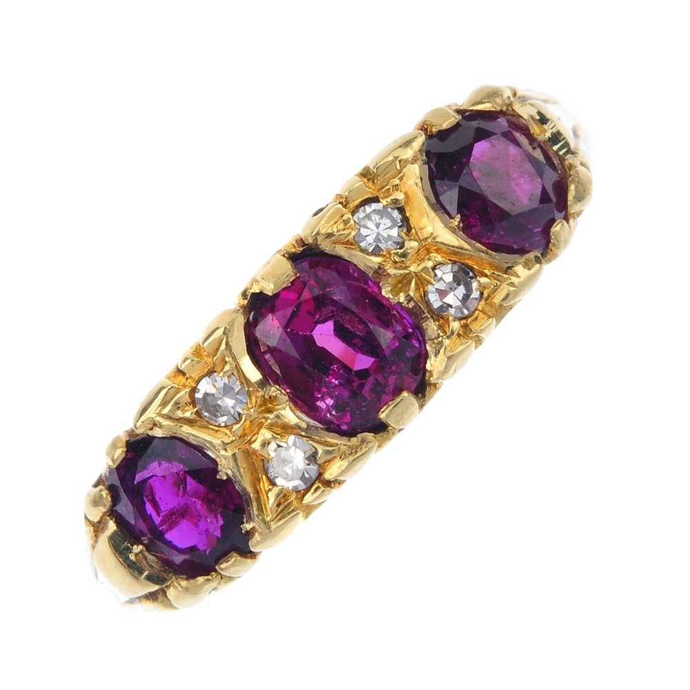 A ruby and diamond dress ring. (1 of 4)