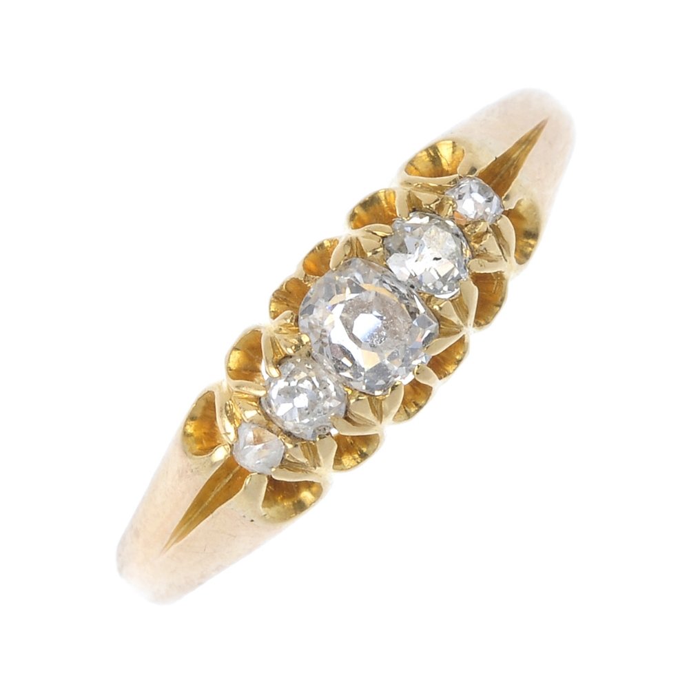 A diamond five-stone ring. (1 of 4)