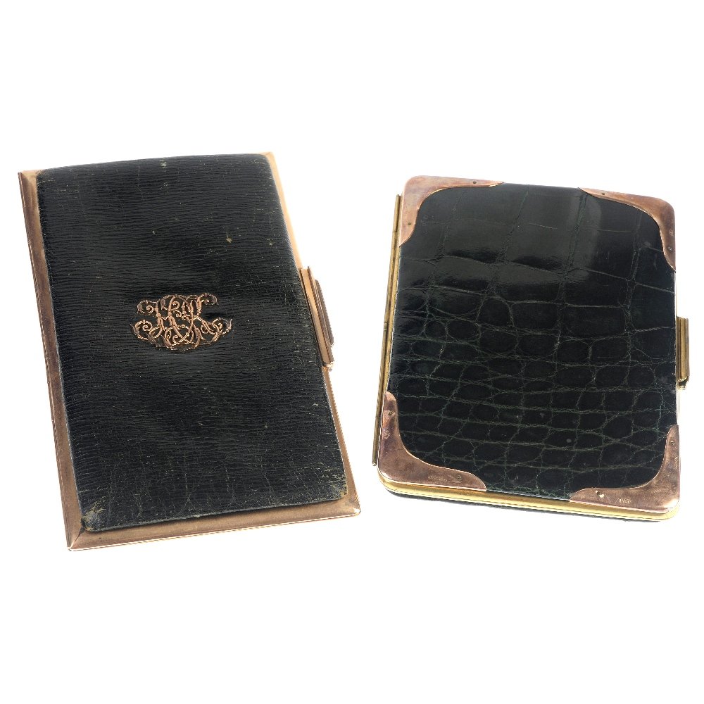 Two gold mounted card cases. (1 of 6)