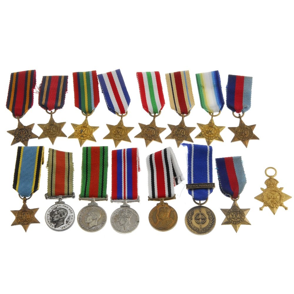A selection of WWII miniature medals. (1 of 2)