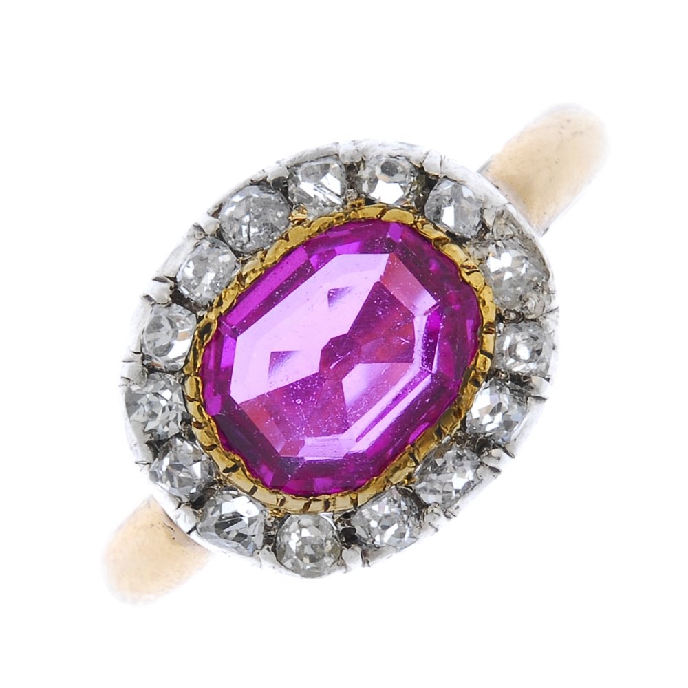 A mid 19th century 18ct gold sapphire and diamond (1 of 3)