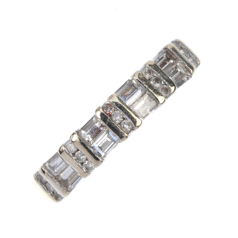 An 18ct gold diamond half-circle eternity ring. (1 of 4)