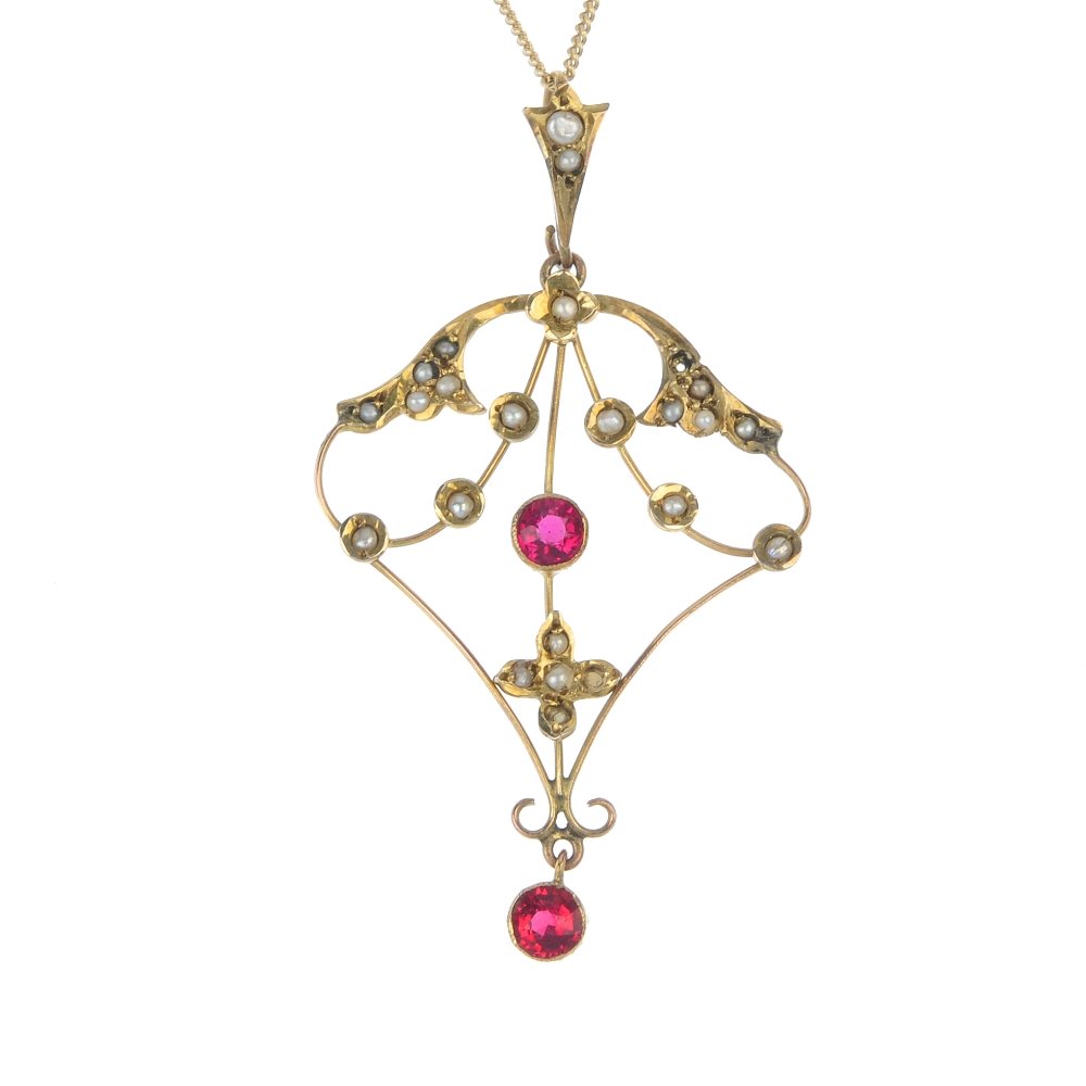 A selection of four gem-set pendants. (1 of 4)