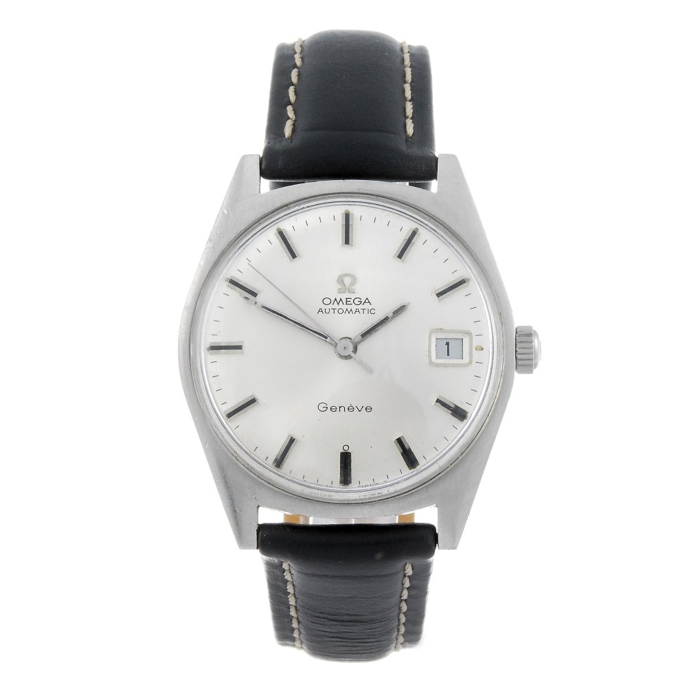 OMEGA - a gentleman's stainless steel GenŠve wrist (1 of 4)