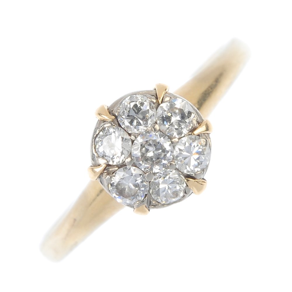 A diamond cluster ring. (1 of 4)