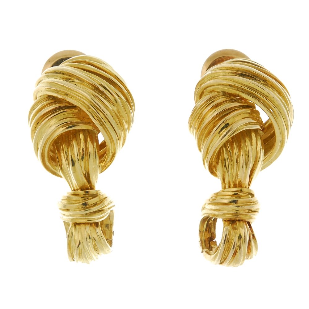 PIAGET - a pair of mid 20th century earrings. (1 of 2)