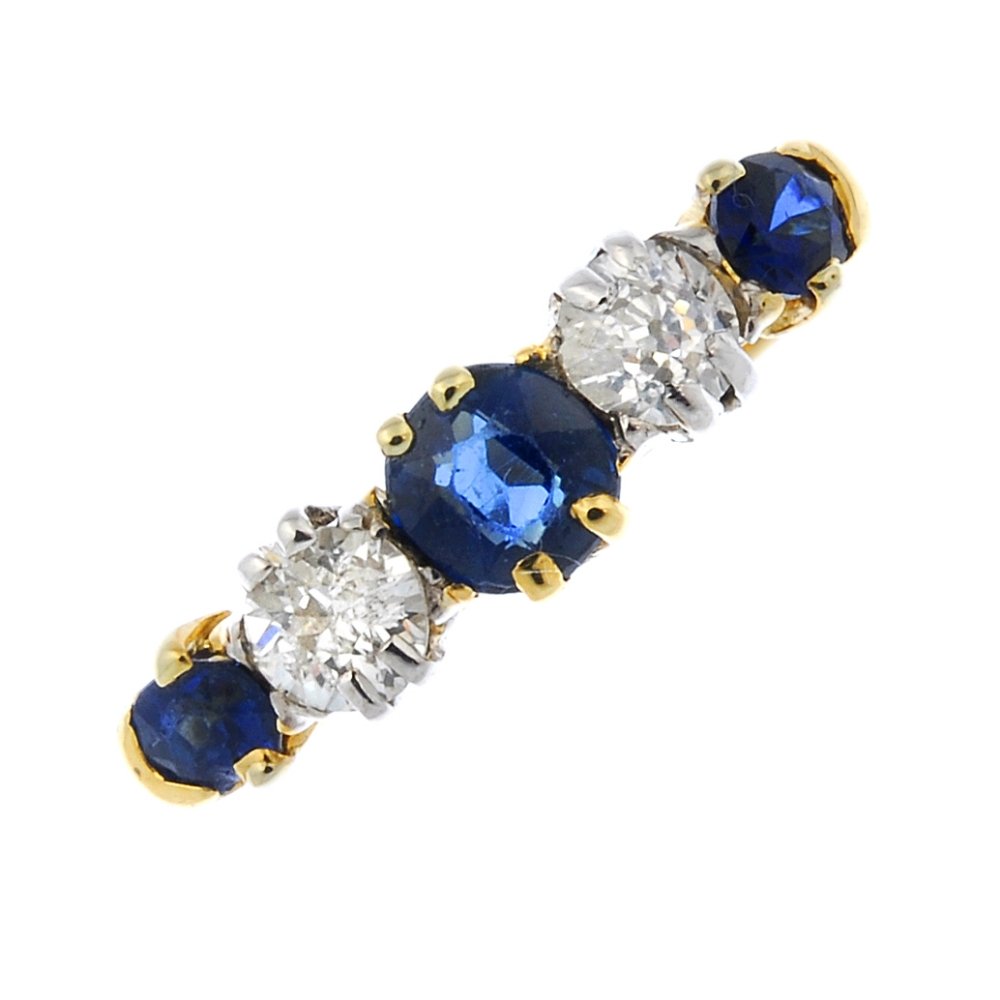 A mid 20th century 18ct gold sapphire and diamond (1 of 4)