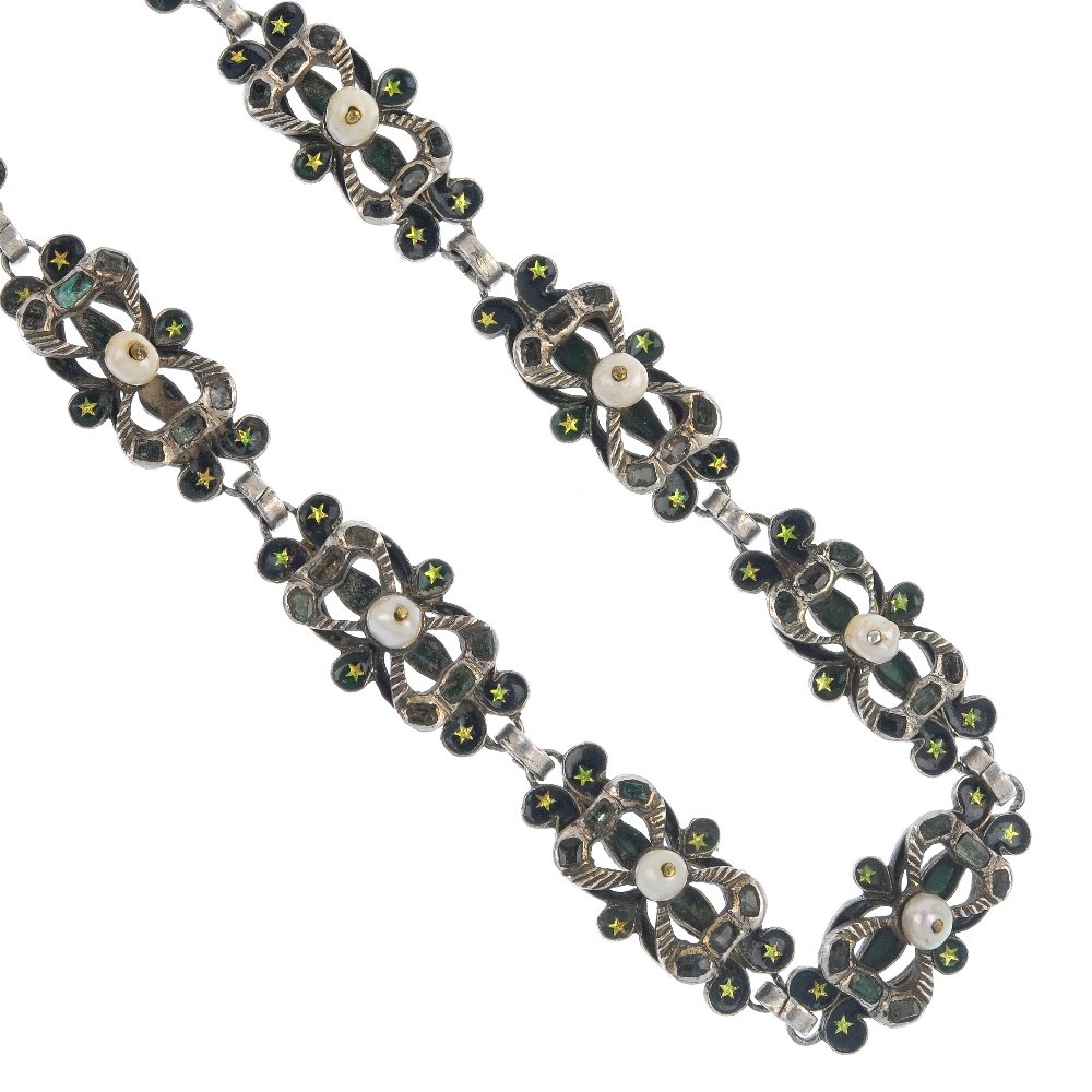 An Austro-Hungarian enamel and gem necklace. (1 of 4)