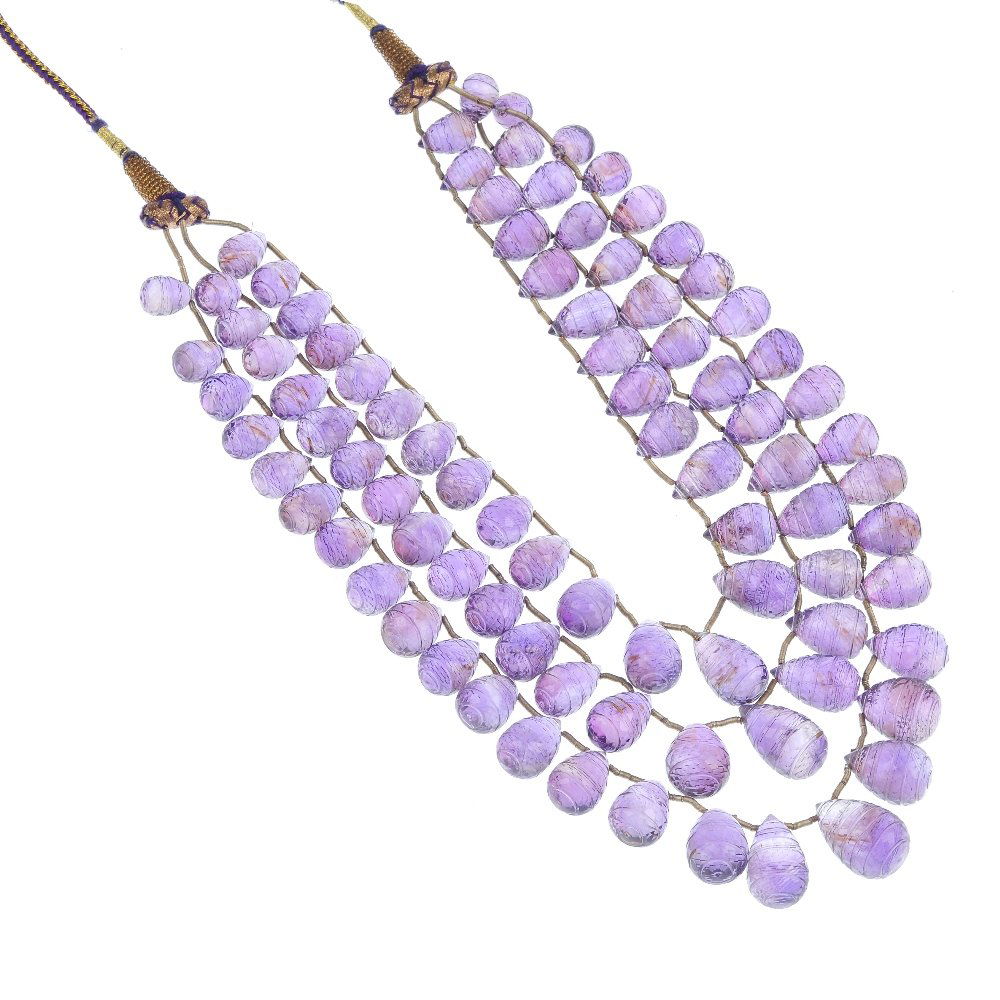 A faceted amethyst necklace. (1 of 3)