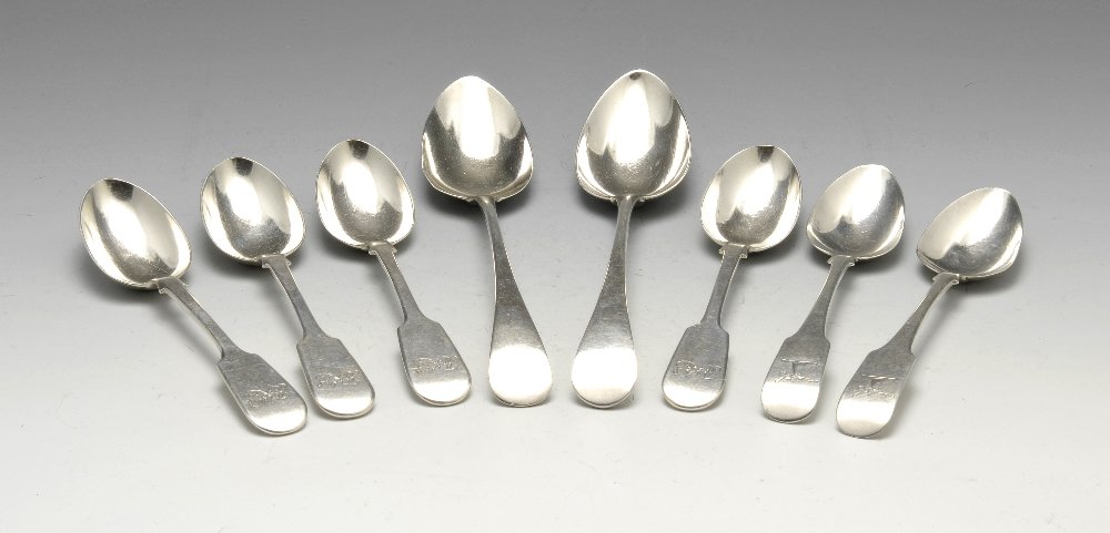 A selection of George III and later silver spoons. (1 of 8)