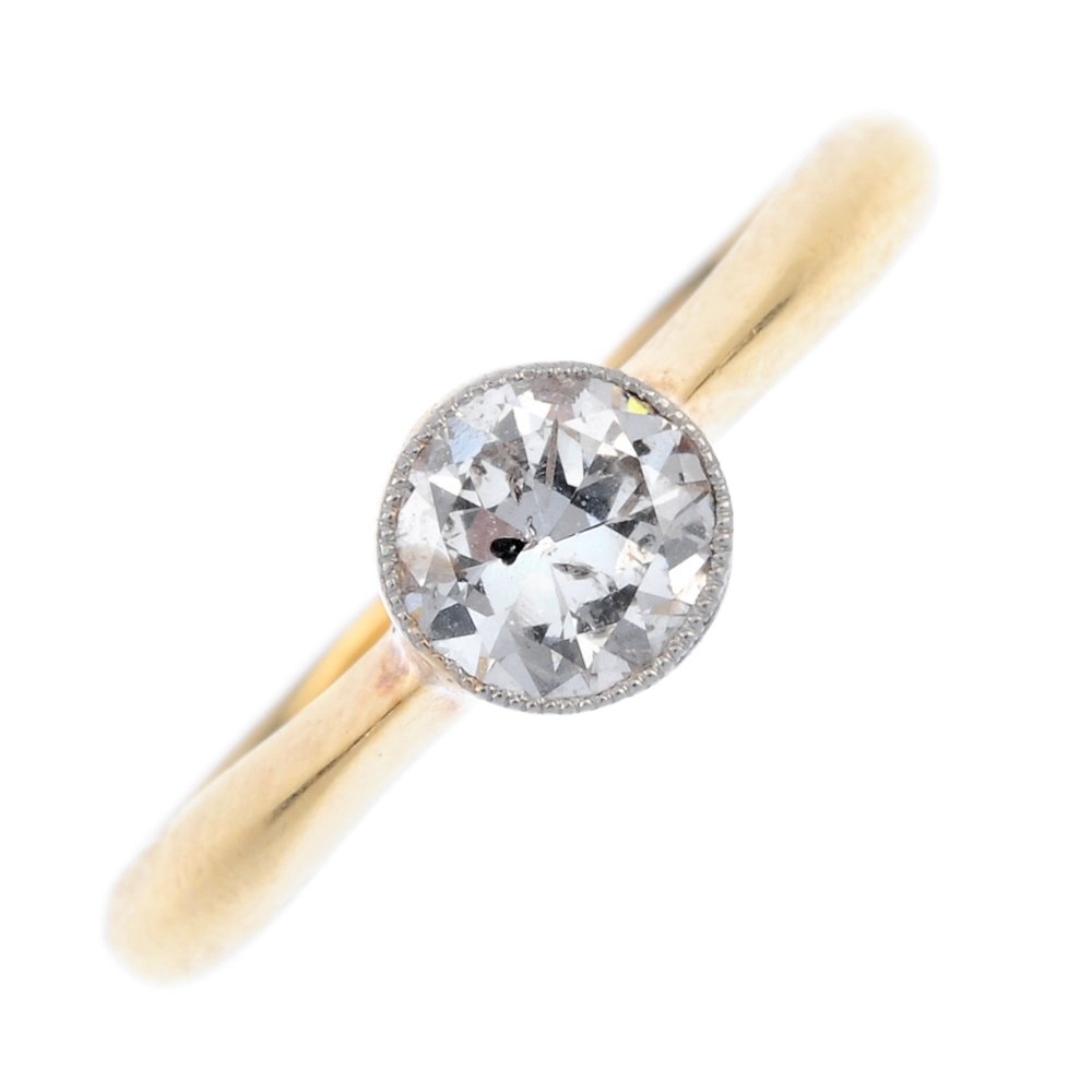 A mid 20th century 18ct gold and platinum diamond (1 of 4)