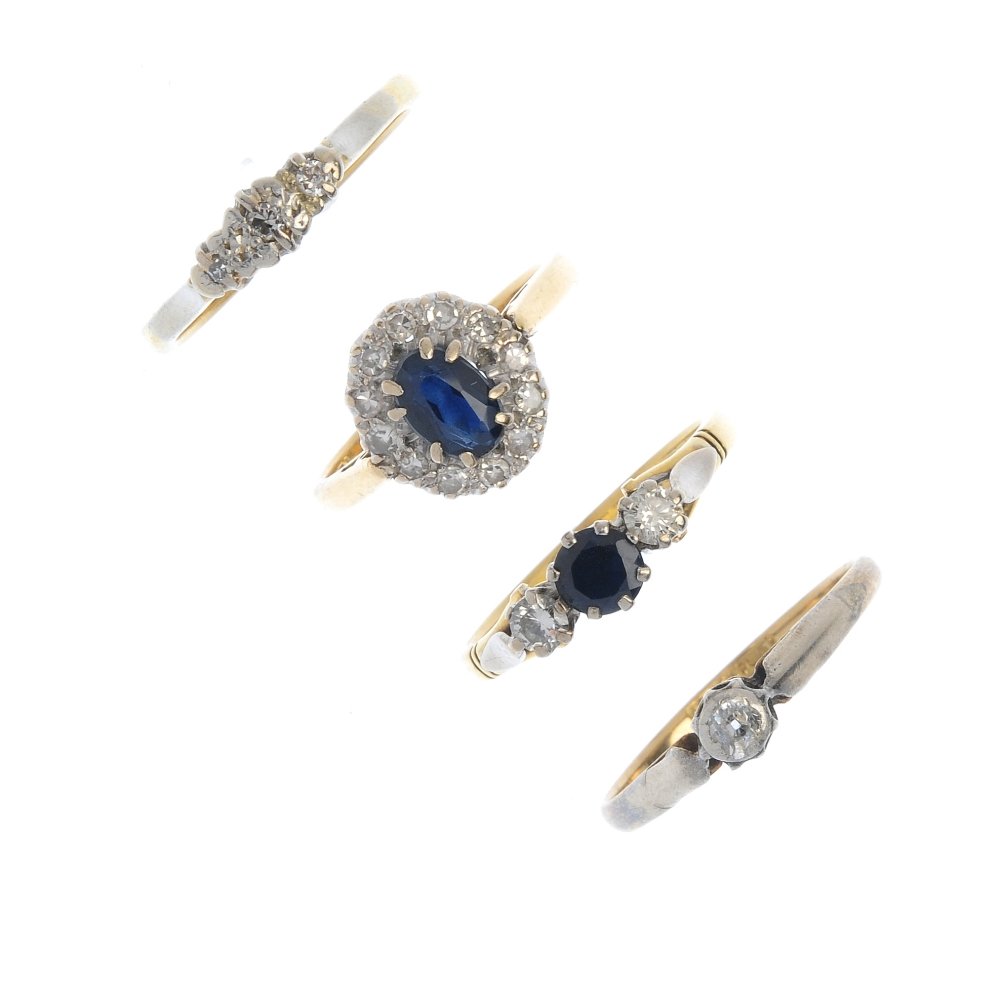 A selection of four gem-set rings. (1 of 4)