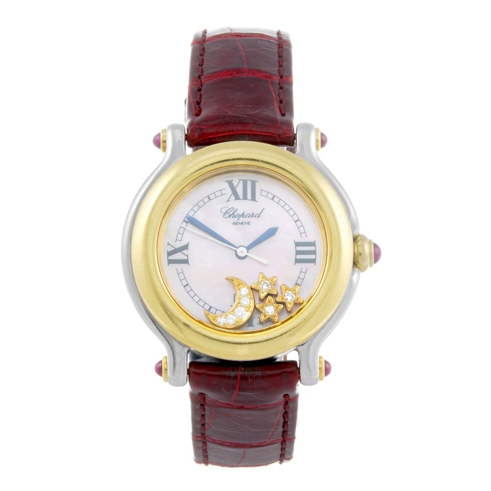 CHOPARD - a lady's bi-metal Happy Sport wrist watch. (1 of 4)