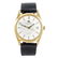 IWC - a gentleman's yellow metal wrist watch.