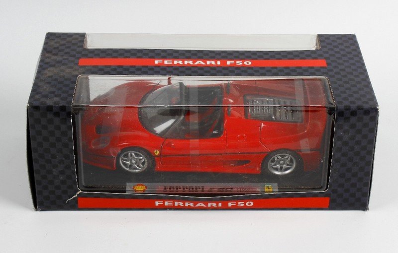 A box containing a selection of unboxed die cast model,: A box containing a selection of unboxed die cast models, to include Dinky, Corgi, etc. Together with a collection of Maisto 'Shell' promotional die cast model vehicles, each in original box.